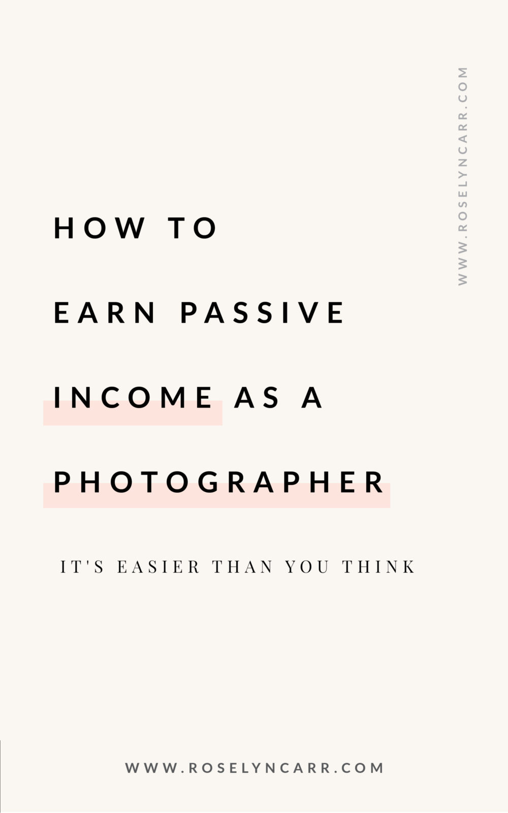 How to earn passive income as a photographer