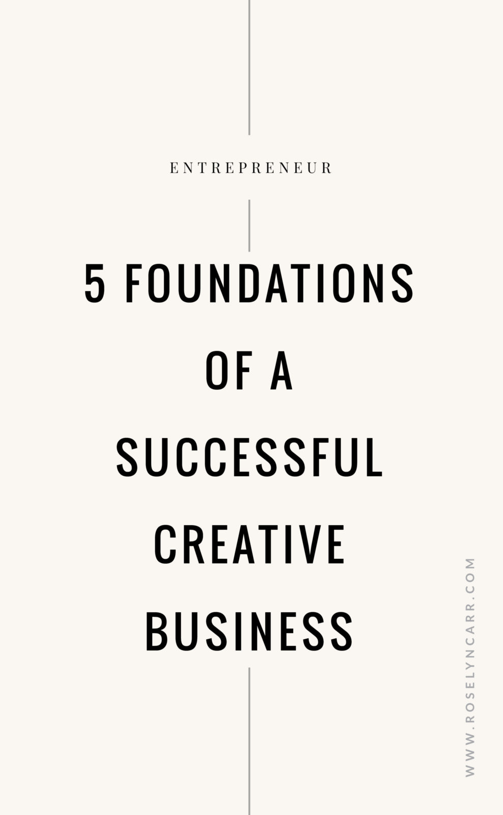 - 5 foundations of a successful creative business