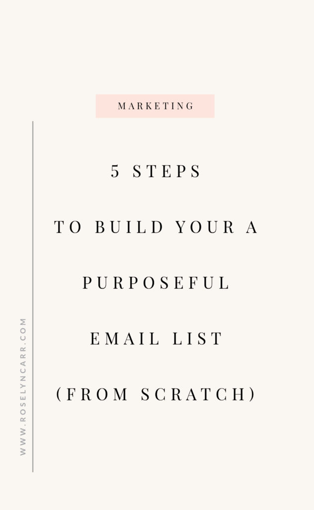 The first steps to building your email list